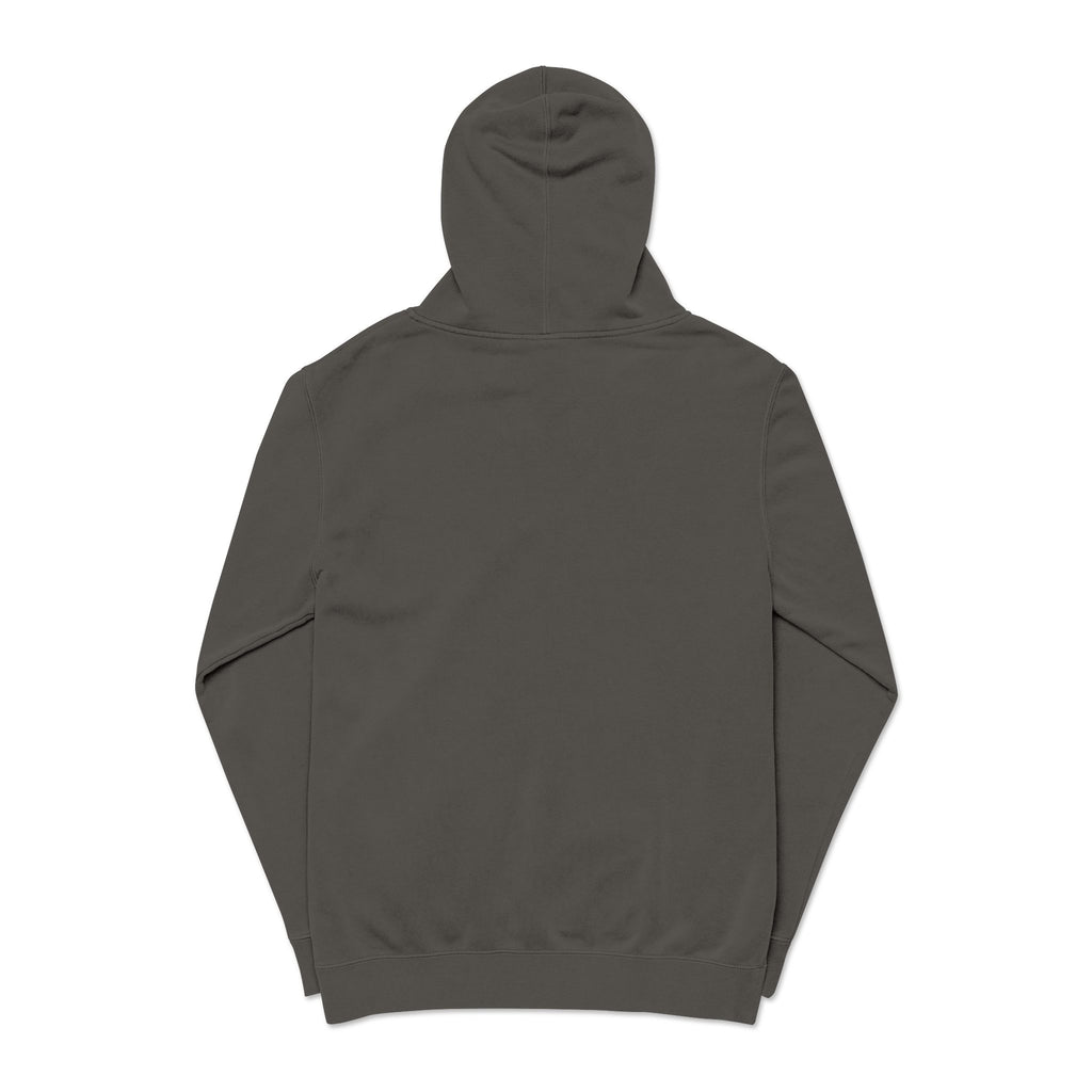 Retro Wave Logo Hoodie — Pigment-Dyed Cozy Pullover