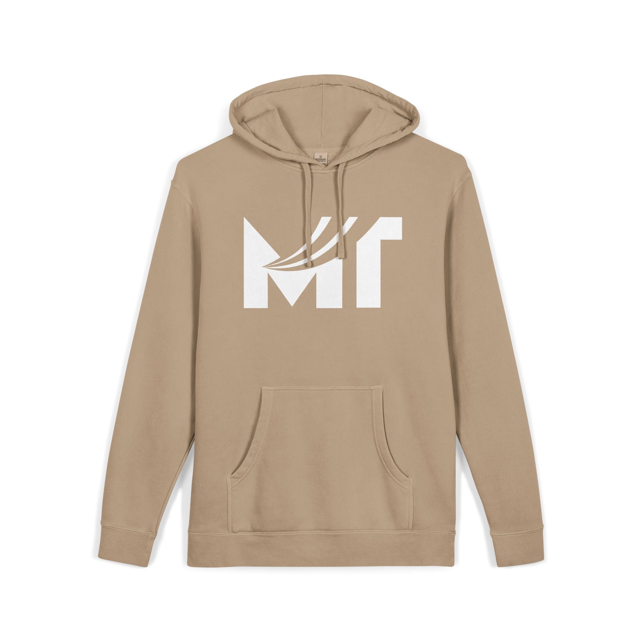 Retro Wave Logo Hoodie — Pigment-Dyed Cozy Pullover