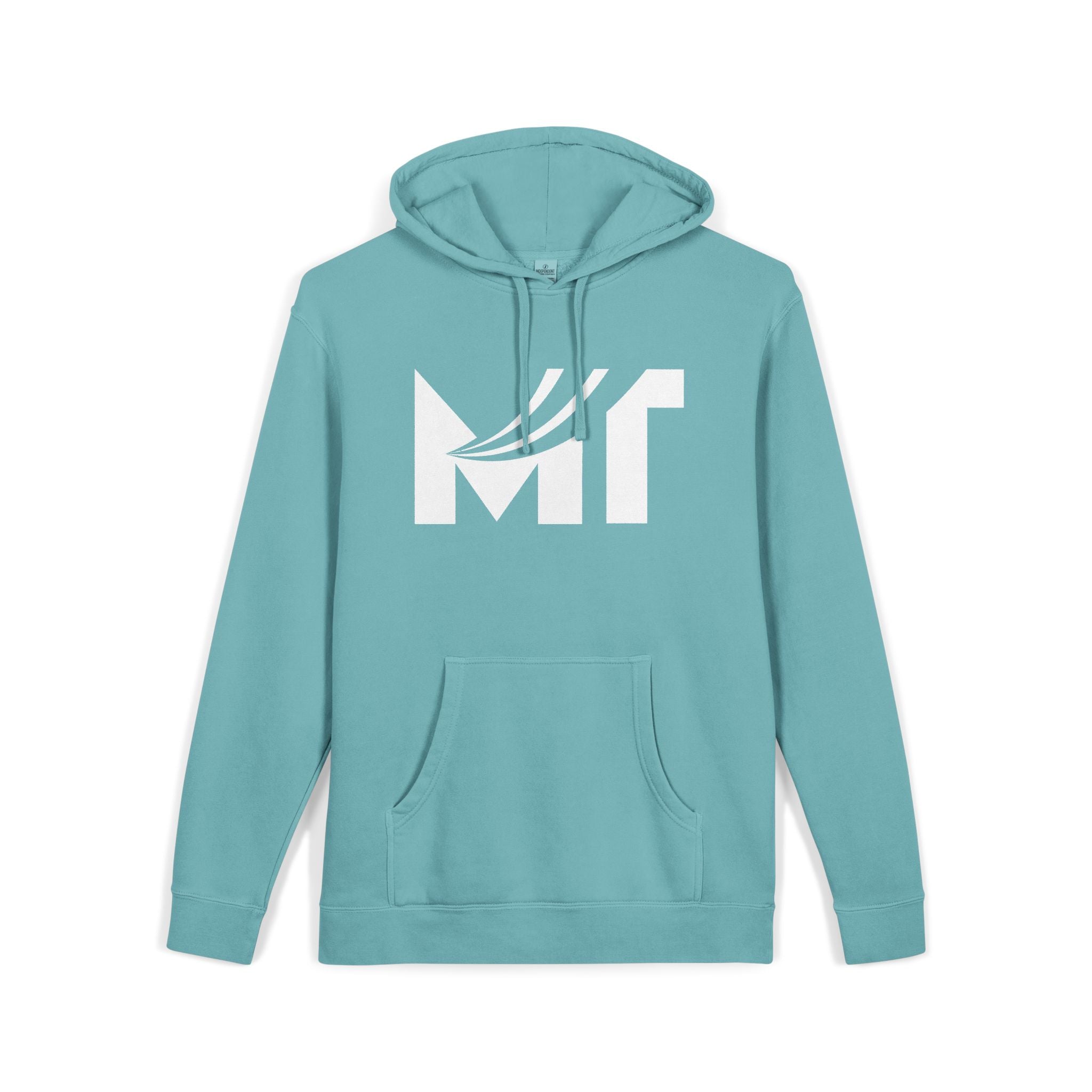 Retro Wave Logo Hoodie — Pigment-Dyed Cozy Pullover