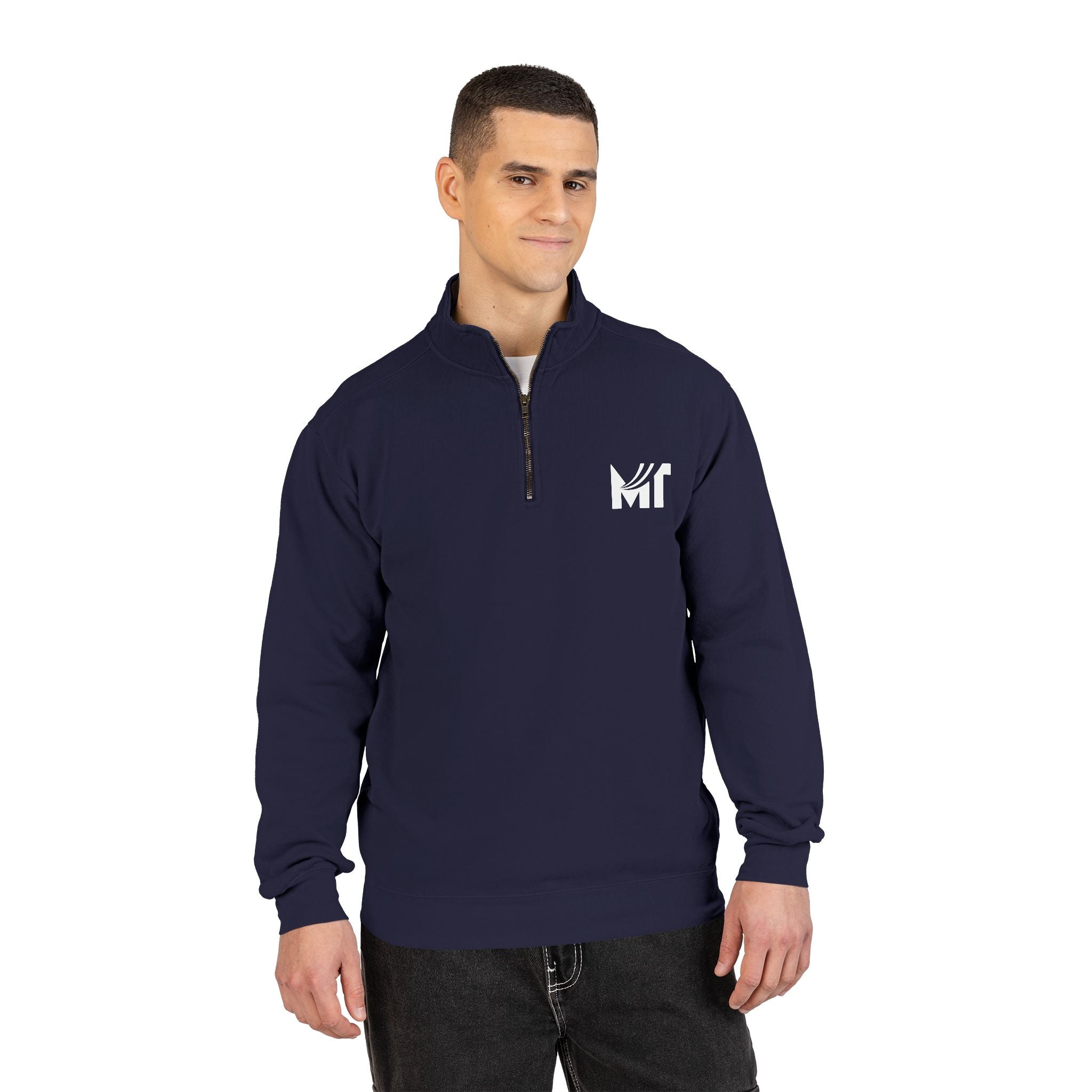 MT Logo Quarter-Zip Sweatshirt — Branded Athletic Pullover