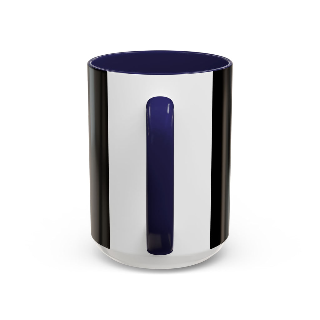 Black & White Accent Coffee Mug – Bold Monogram Letter M Design (11/15oz)