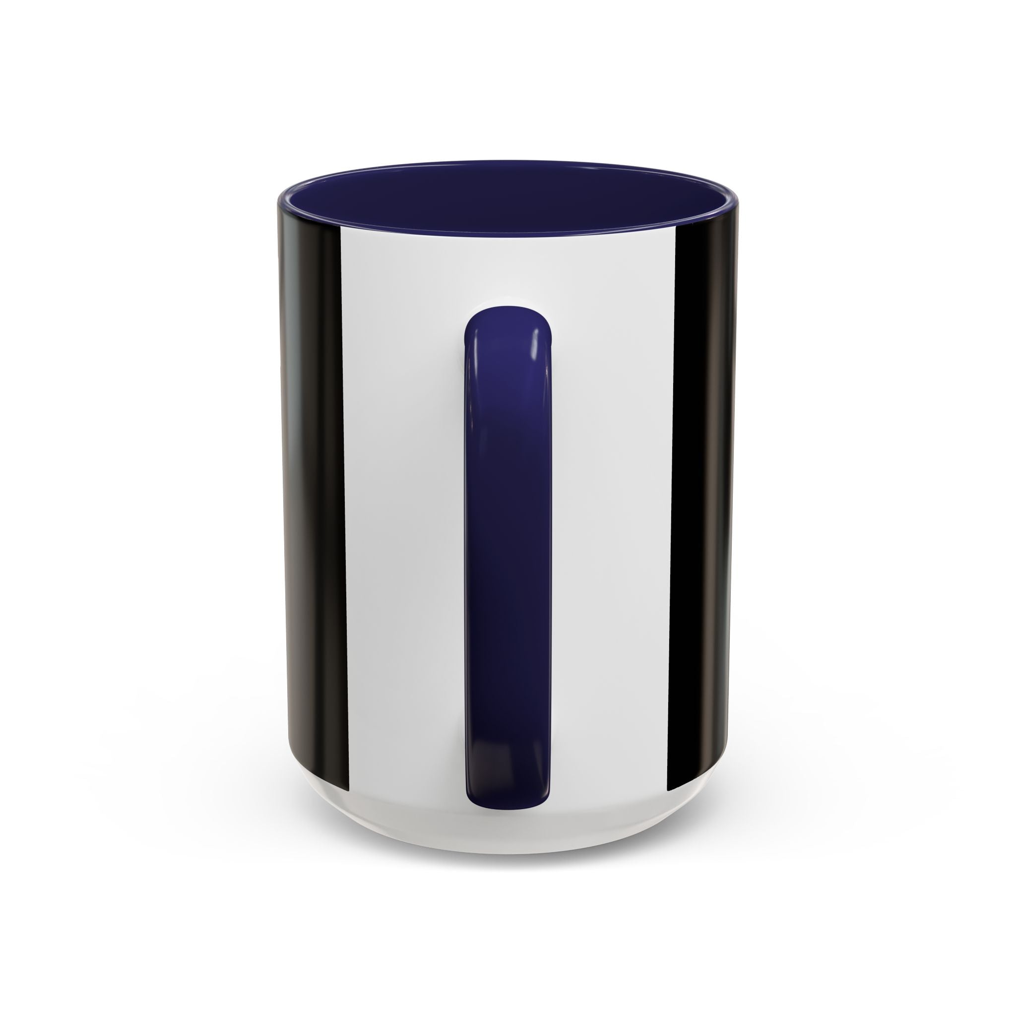 Black & White Accent Coffee Mug – Bold Monogram Letter M Design (11/15oz)
