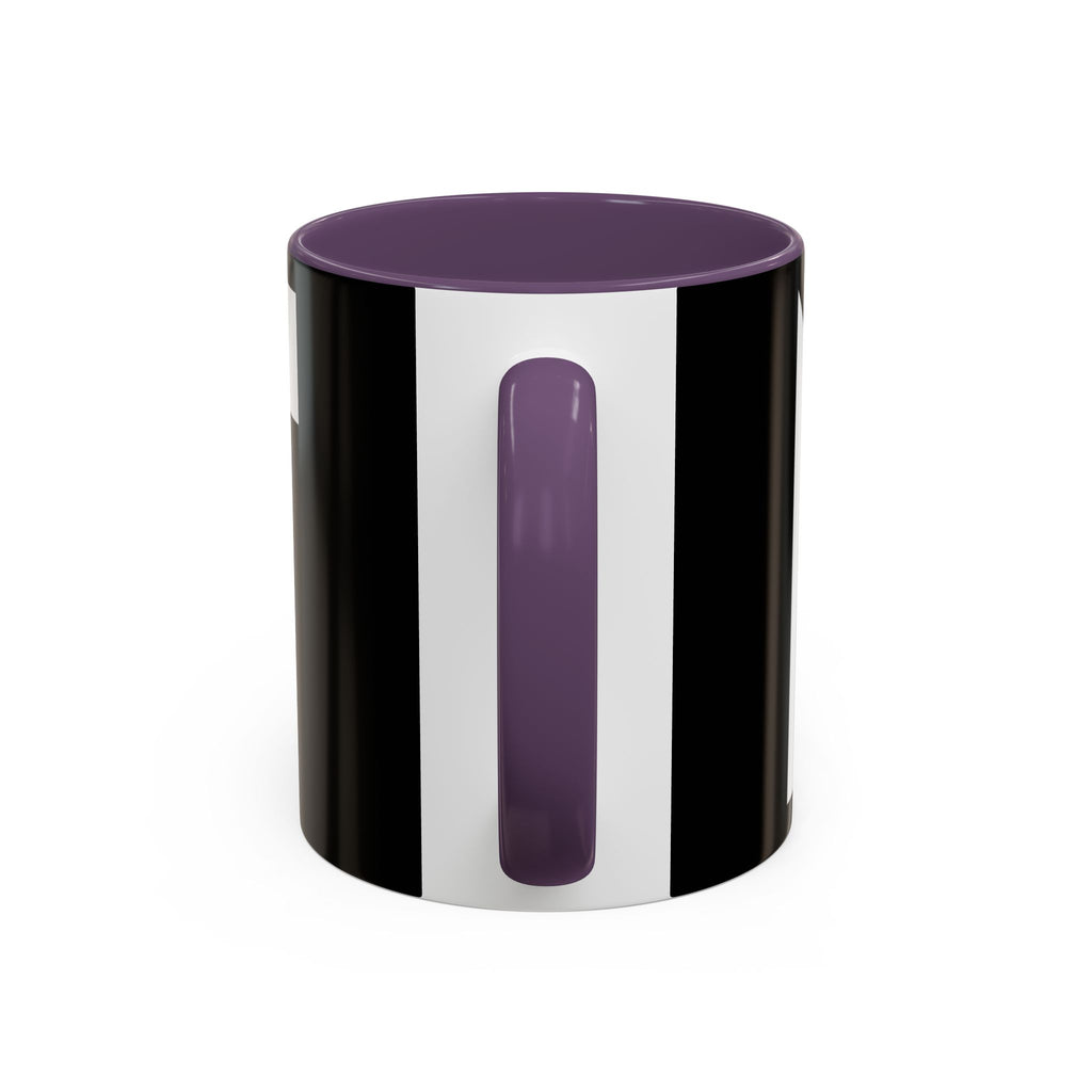 Black & White Accent Coffee Mug – Bold Monogram Letter M Design (11/15oz)