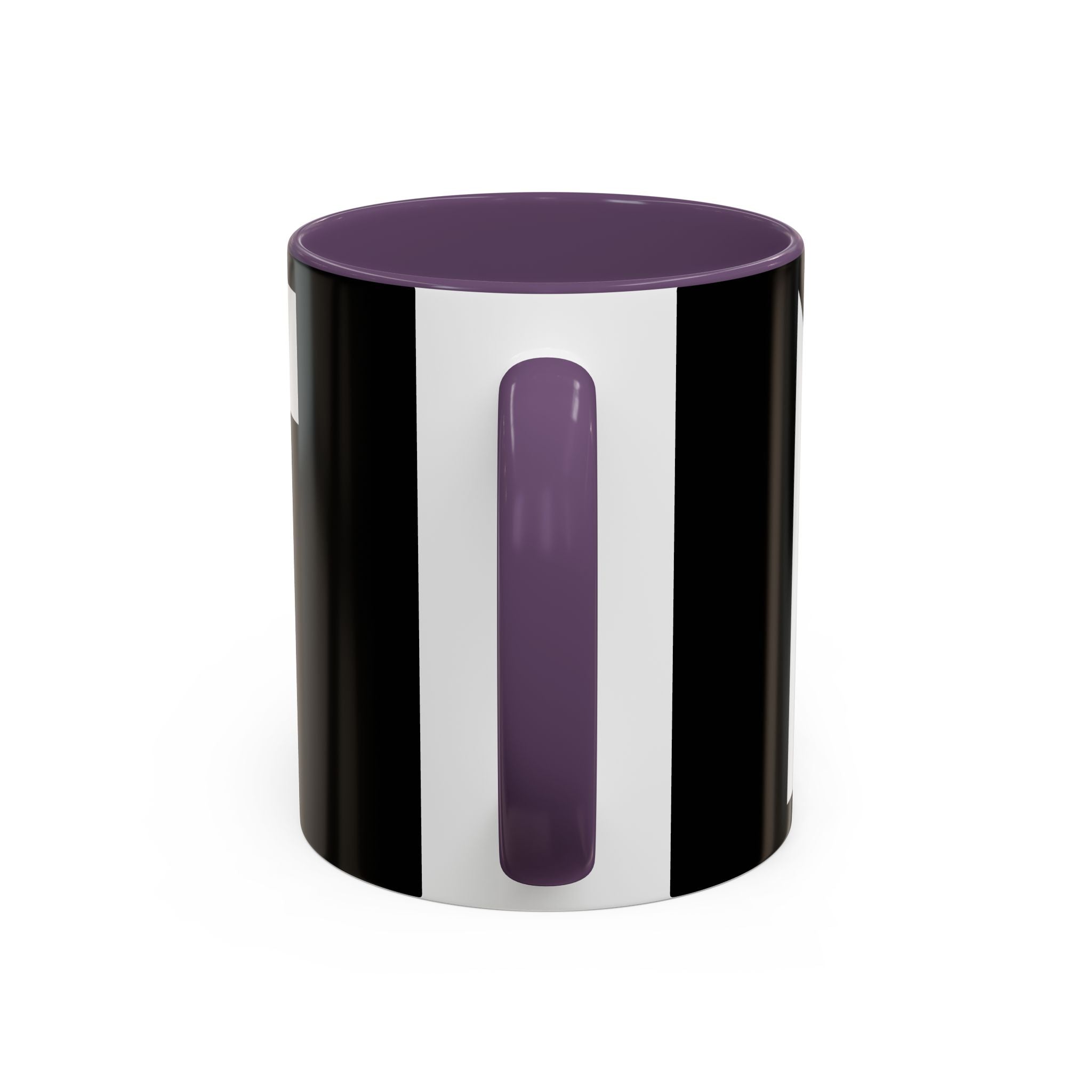 Black & White Accent Coffee Mug – Bold Monogram Letter M Design (11/15oz)