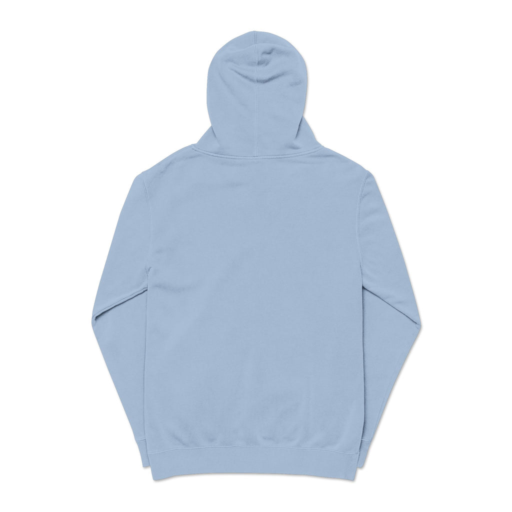 Retro Wave Logo Hoodie — Pigment-Dyed Cozy Pullover