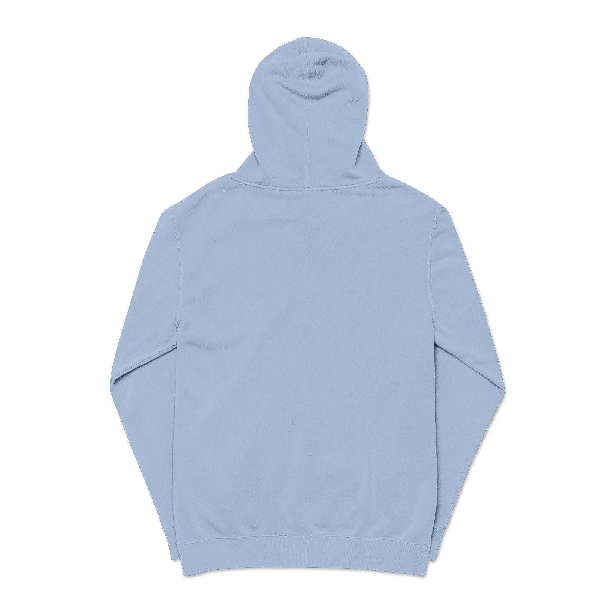 Retro Wave Logo Hoodie — Pigment-Dyed Cozy Pullover