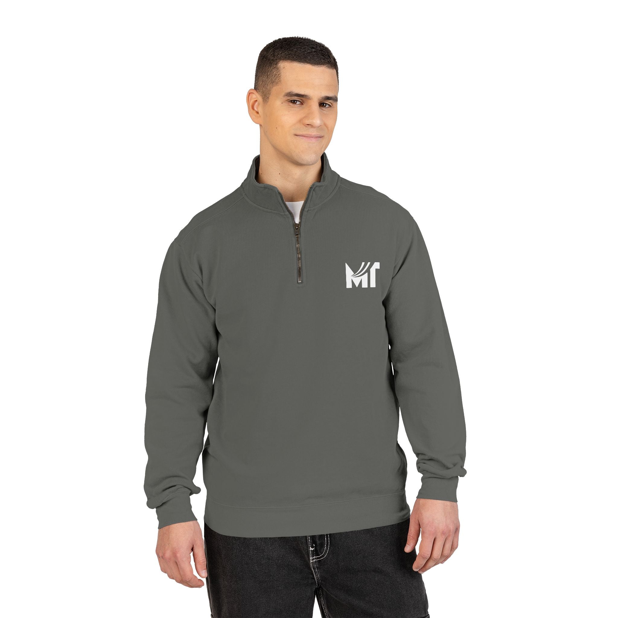 MT Logo Quarter-Zip Sweatshirt — Branded Athletic Pullover