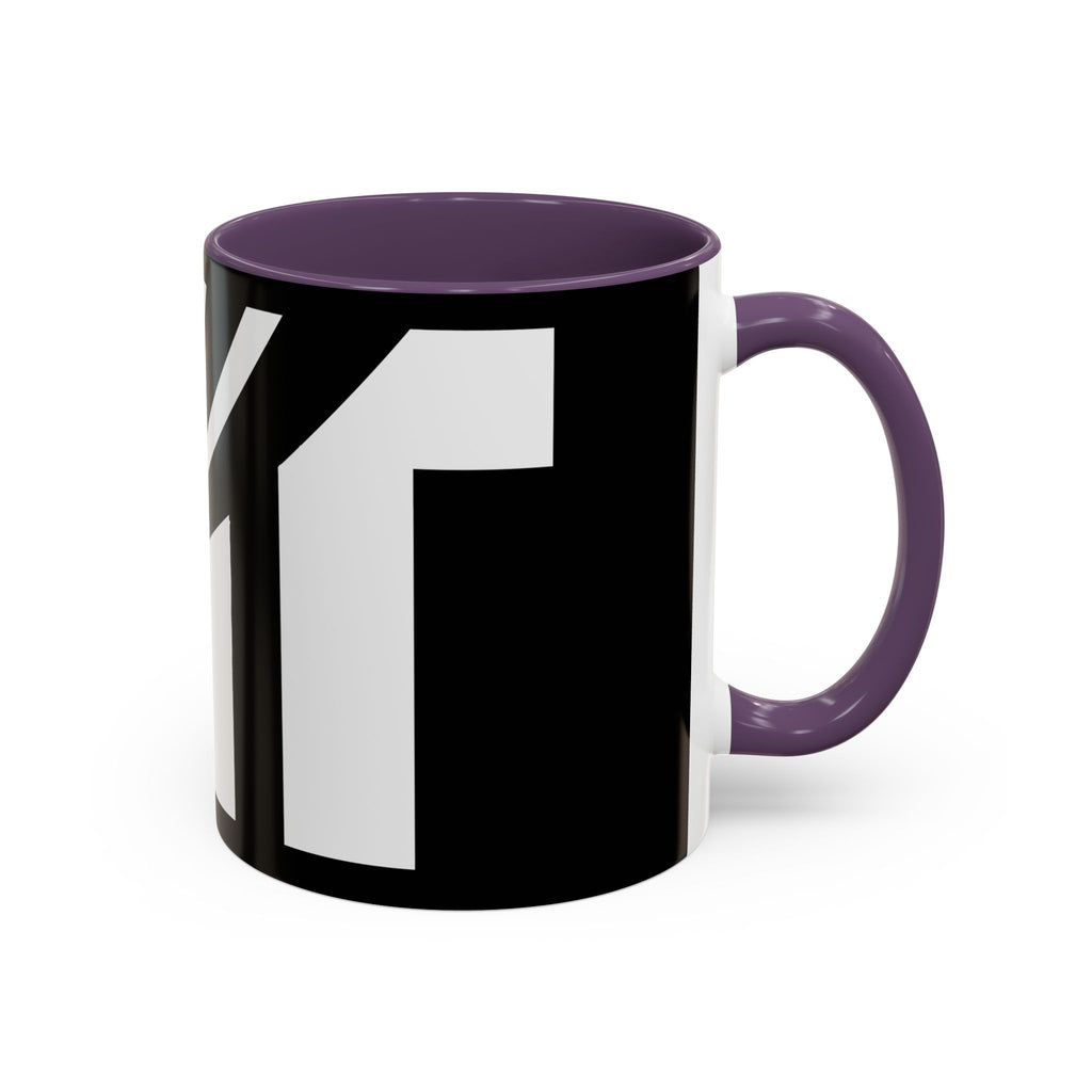 Black & White Accent Coffee Mug – Bold Monogram Letter M Design (11/15oz)