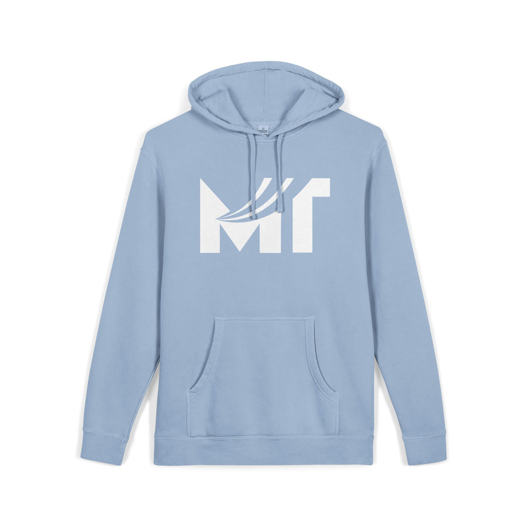 Retro Wave Logo Hoodie — Pigment-Dyed Cozy Pullover