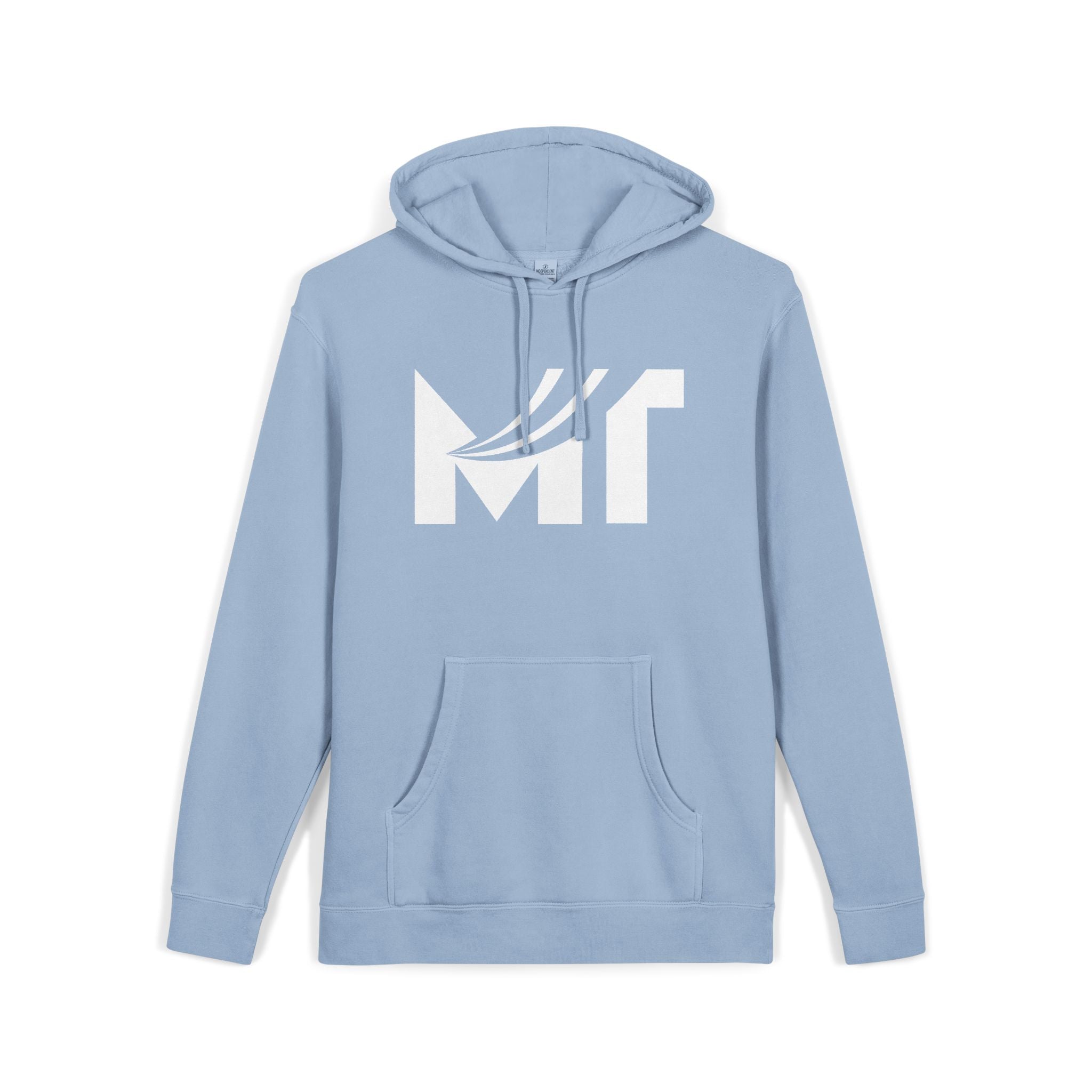 Retro Wave Logo Hoodie — Pigment-Dyed Cozy Pullover