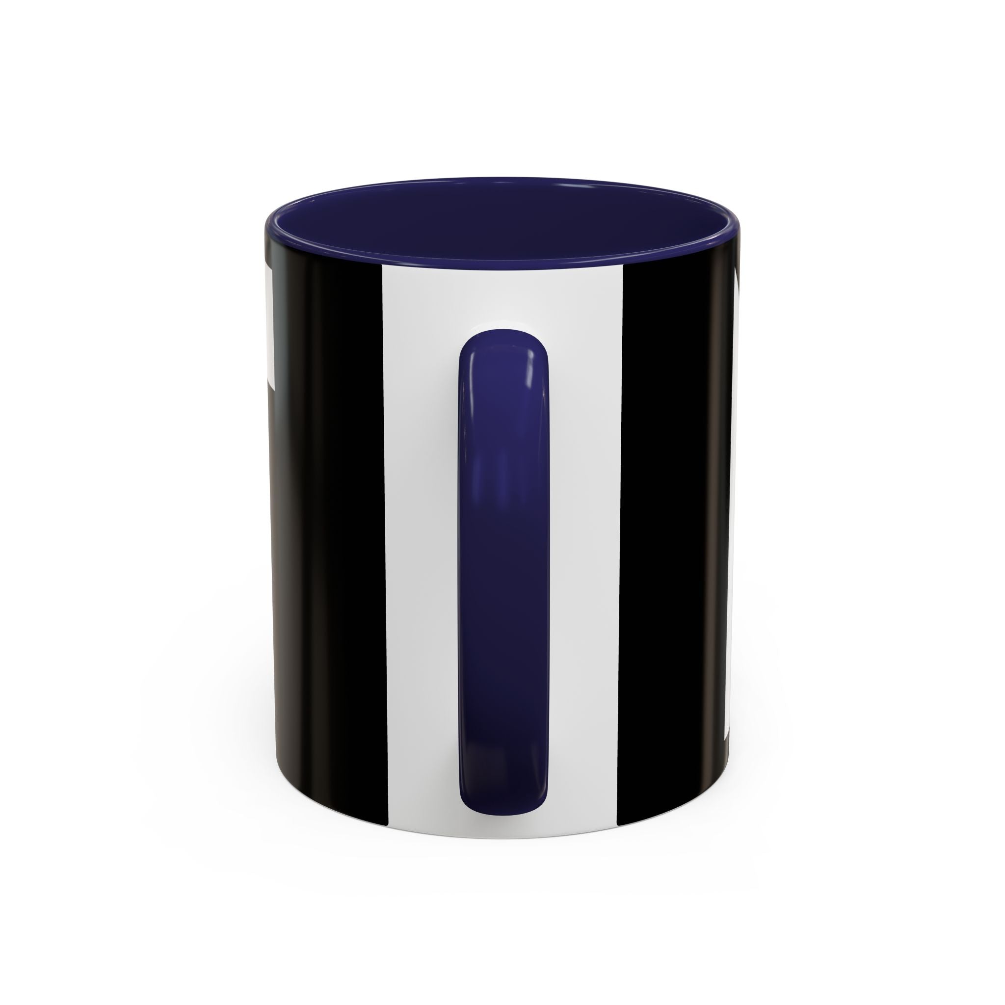 Black & White Accent Coffee Mug – Bold Monogram Letter M Design (11/15oz)