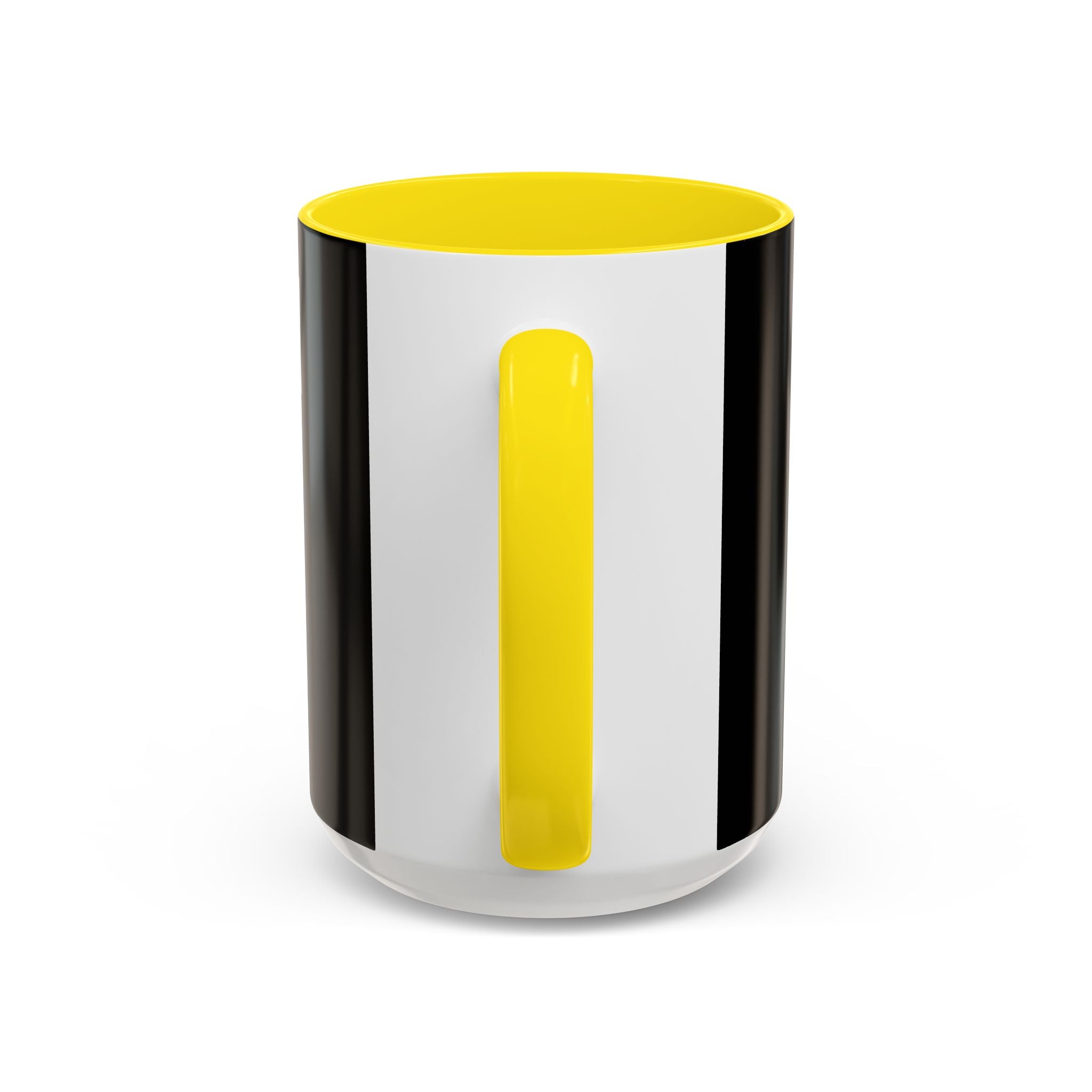 Black & White Accent Coffee Mug – Bold Monogram Letter M Design (11/15oz)