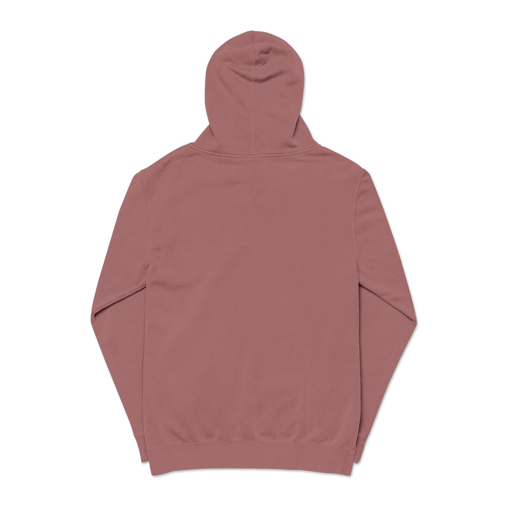 Retro Wave Logo Hoodie — Pigment-Dyed Cozy Pullover