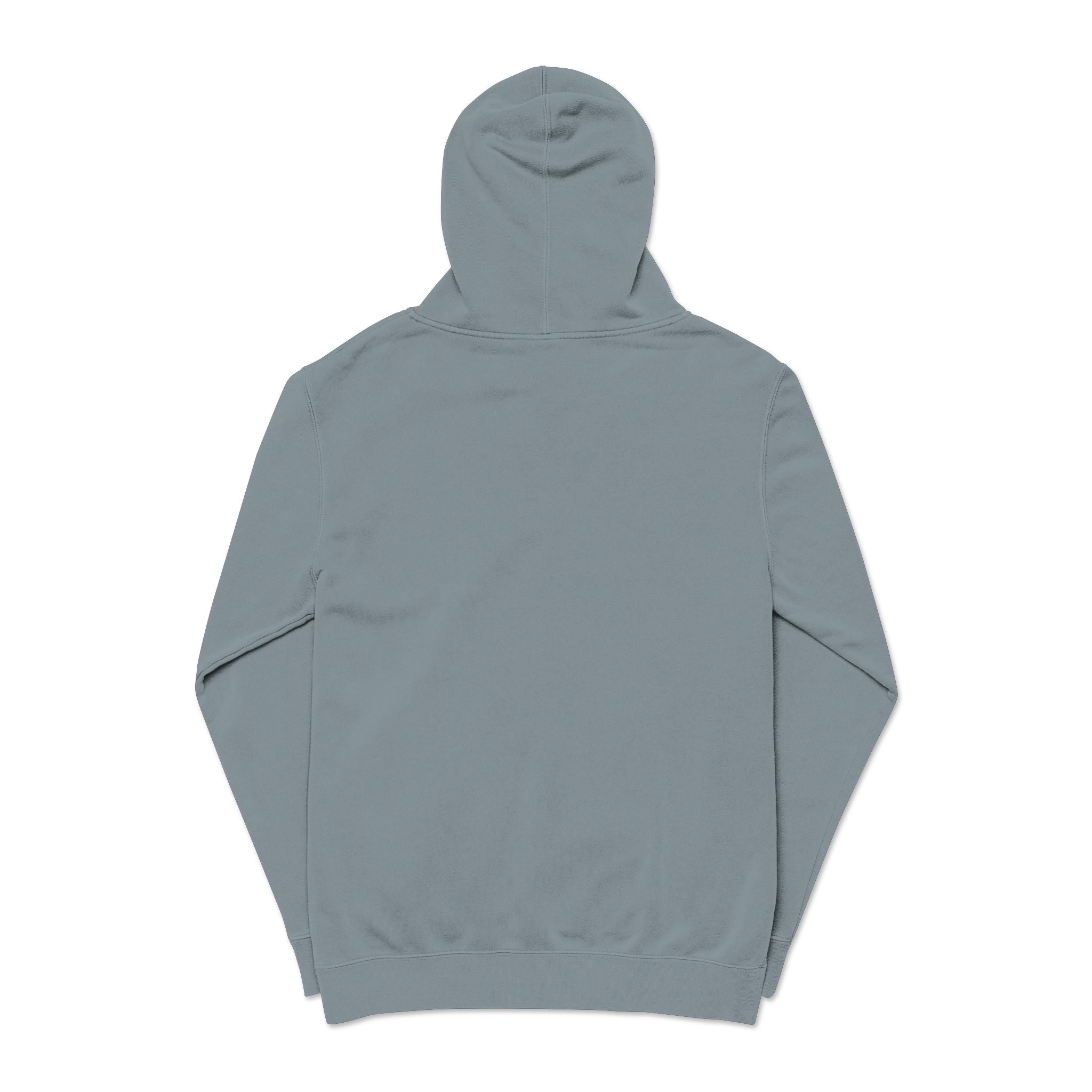 Retro Wave Logo Hoodie — Pigment-Dyed Cozy Pullover