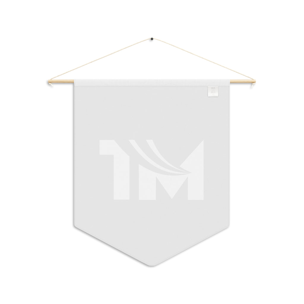 Custom Logo Pennant Banner — Modern Monogram Wall Flag