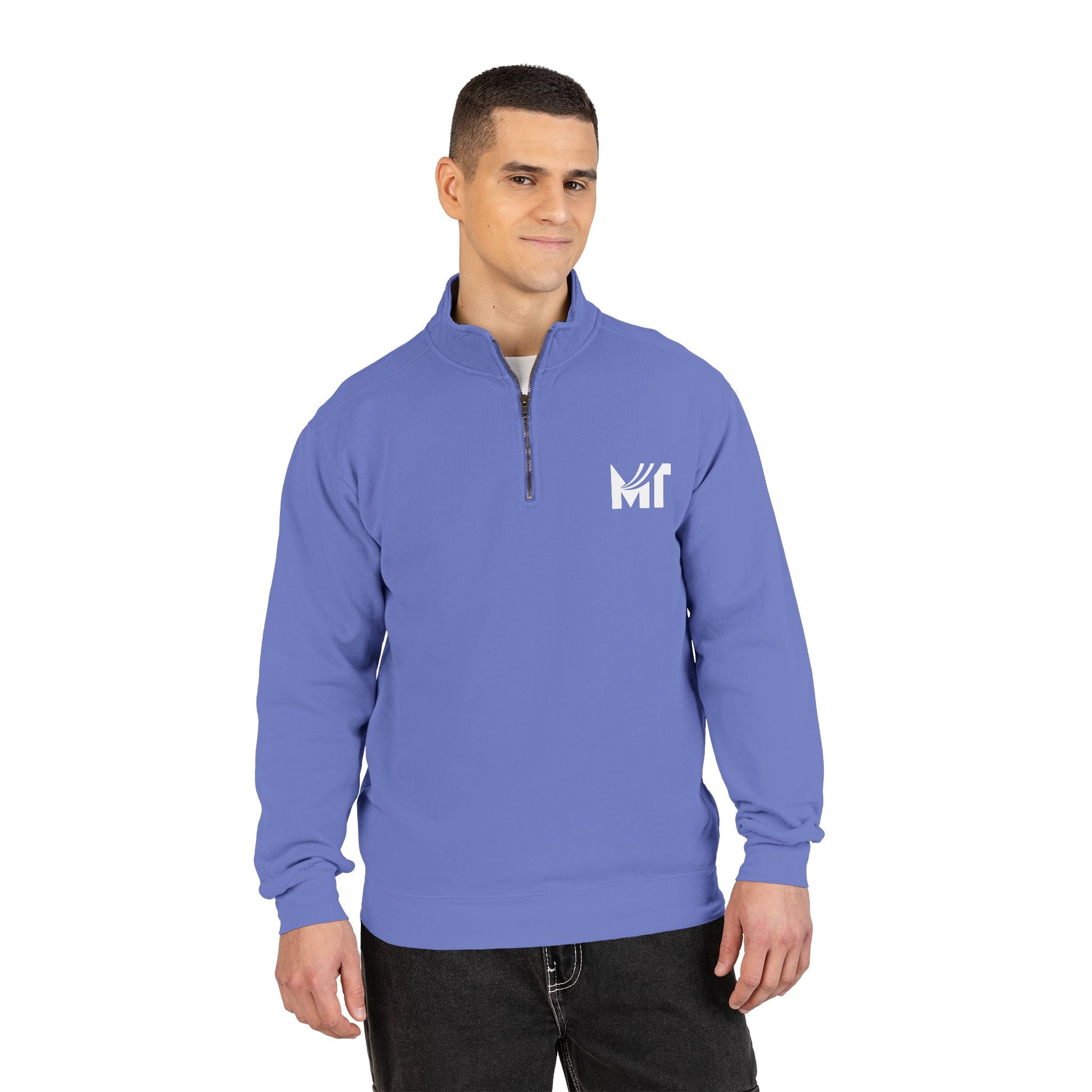 MT Logo Quarter-Zip Sweatshirt — Branded Athletic Pullover