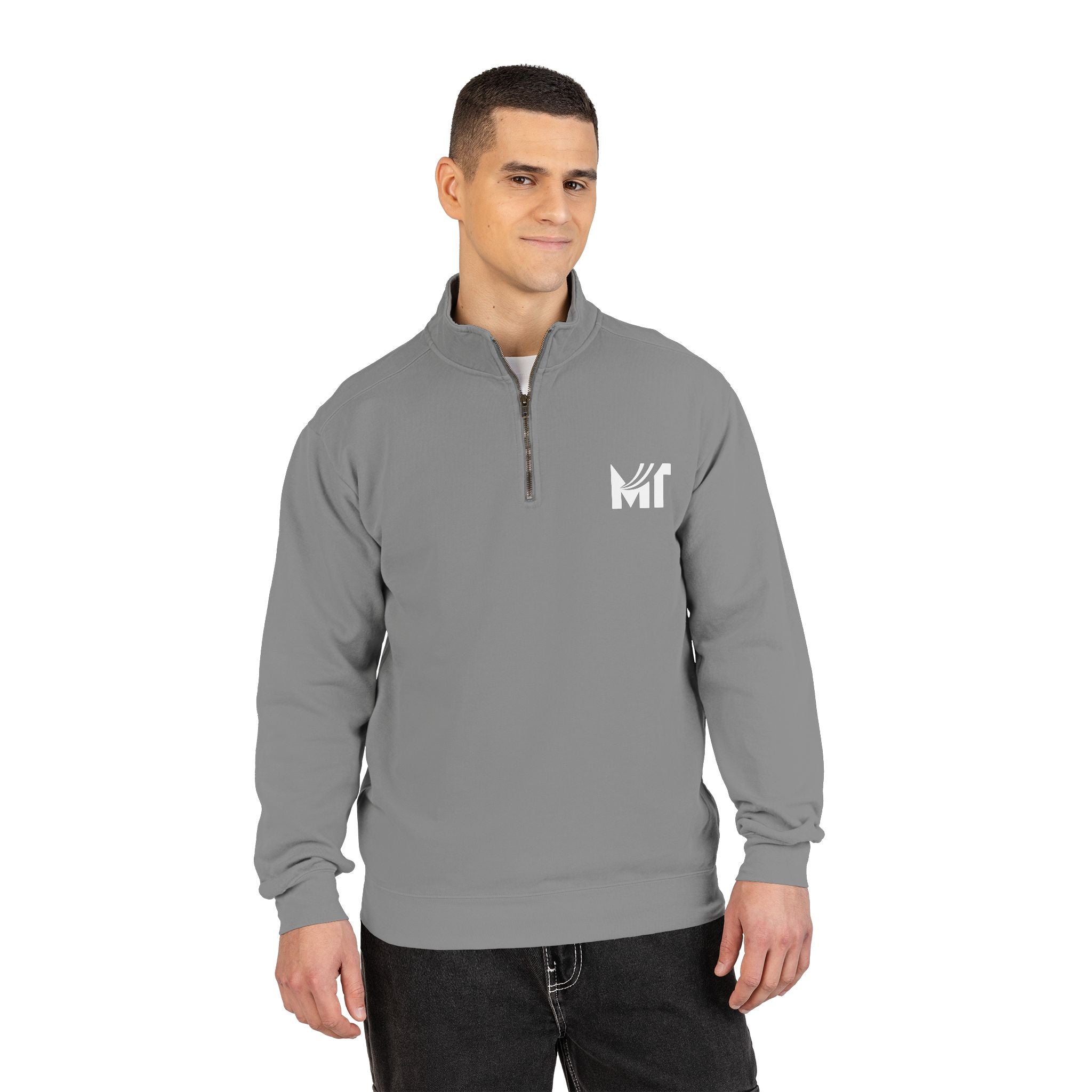 MT Logo Quarter-Zip Sweatshirt — Branded Athletic Pullover