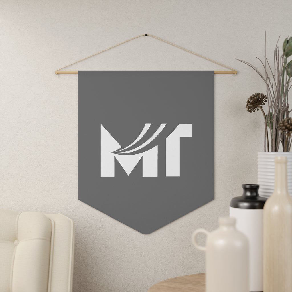 Custom Logo Pennant Banner — Modern Monogram Wall Flag