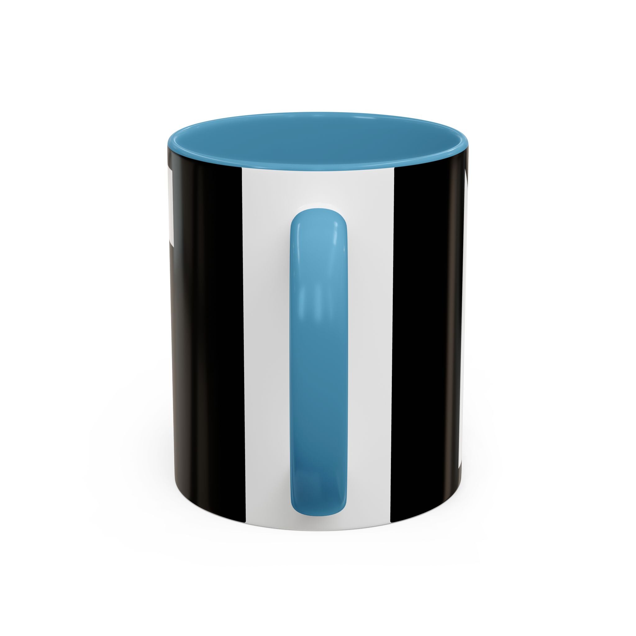 Black & White Accent Coffee Mug – Bold Monogram Letter M Design (11/15oz)