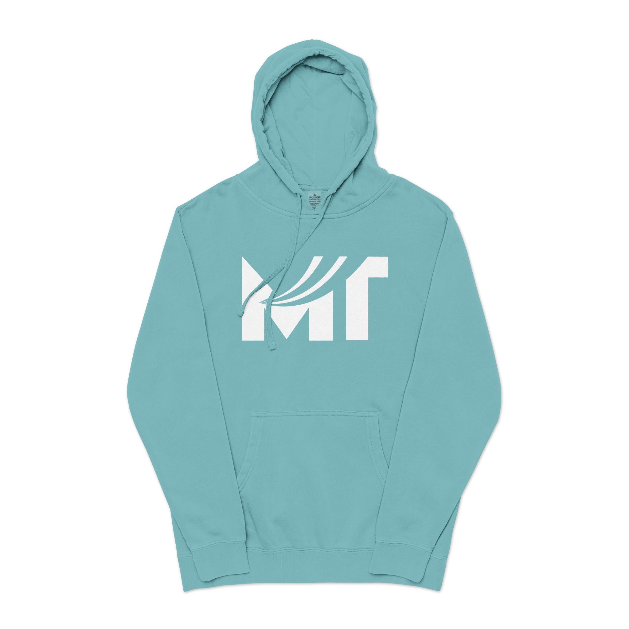Retro Wave Logo Hoodie — Pigment-Dyed Cozy Pullover