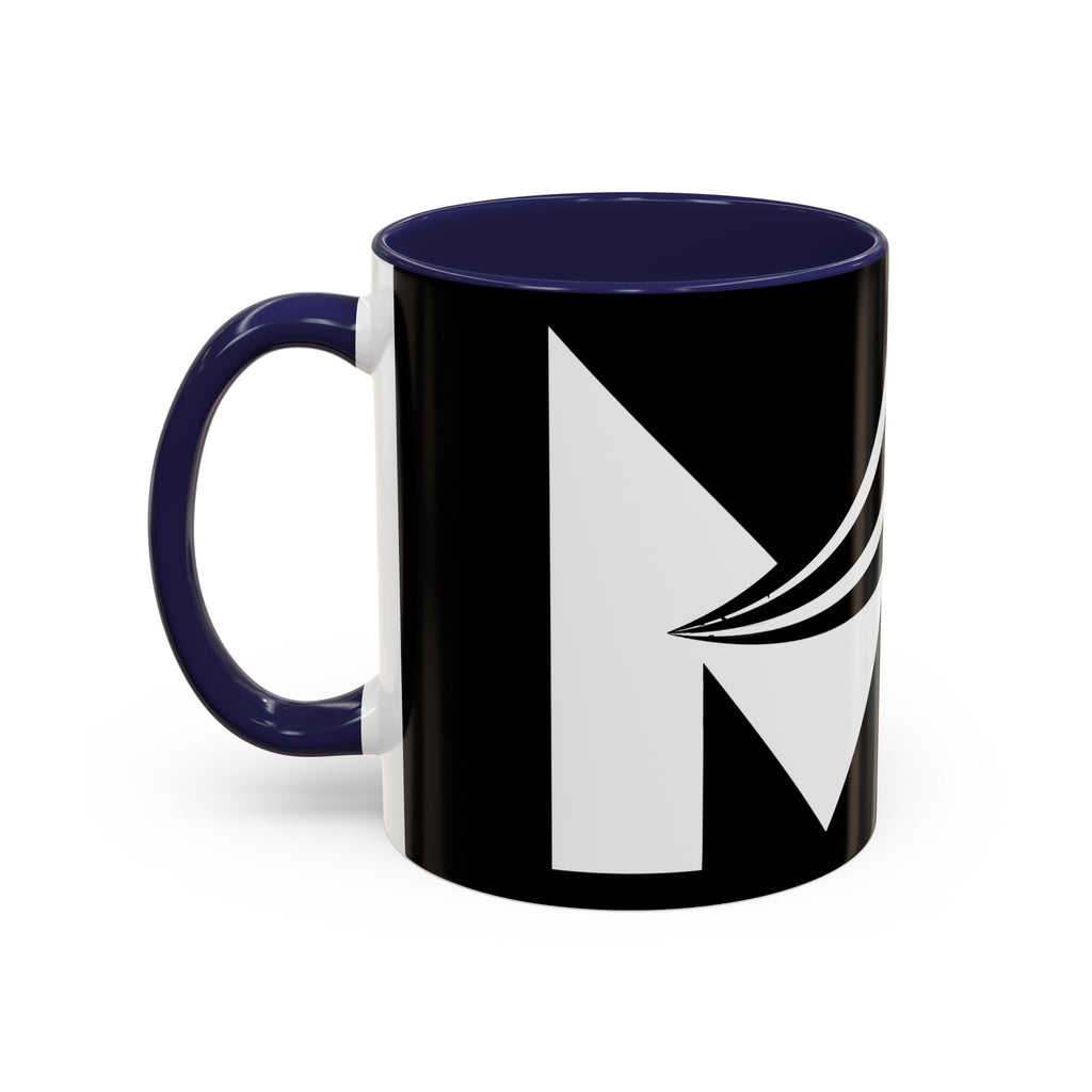 Black & White Accent Coffee Mug – Bold Monogram Letter M Design (11/15oz)