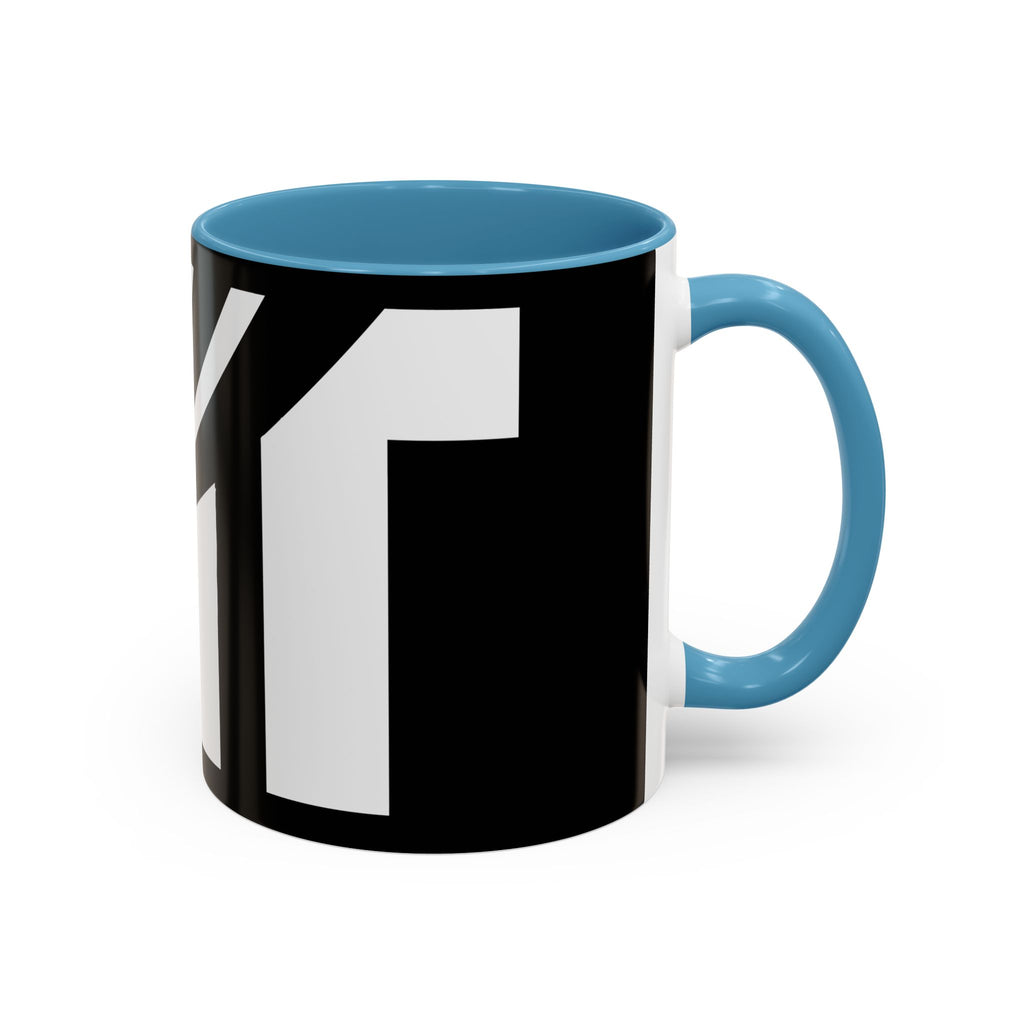 Black & White Accent Coffee Mug – Bold Monogram Letter M Design (11/15oz)