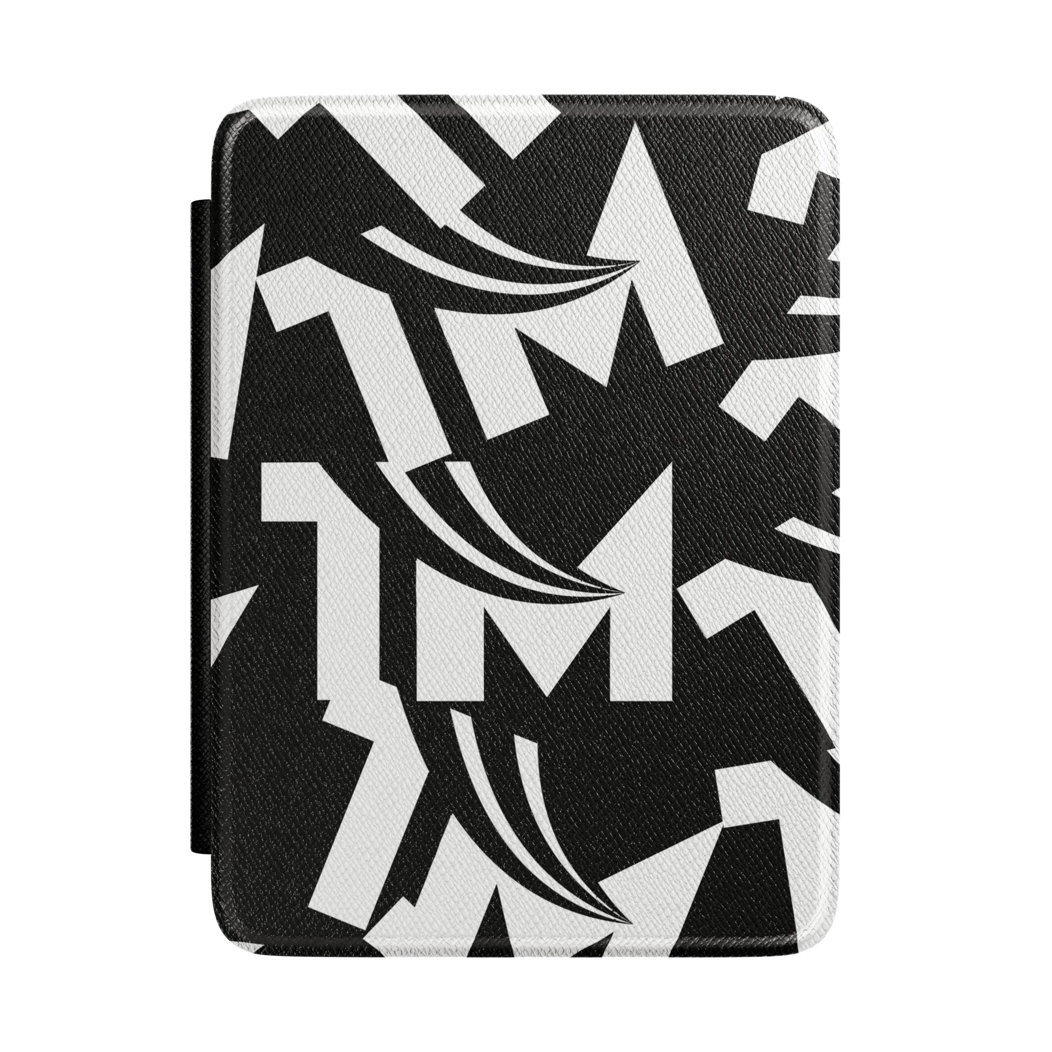 Kindle Case - Black & White Geometric M Pattern Protective Cover