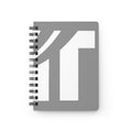 Initial M Monogram Spiral Notebook — Modern Minimalist Journal for Notes & Ideas