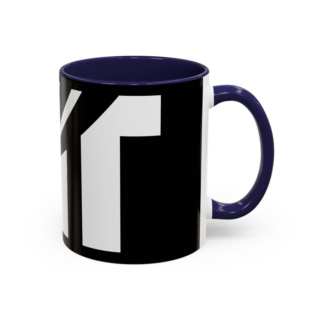 Black & White Accent Coffee Mug – Bold Monogram Letter M Design (11/15oz)