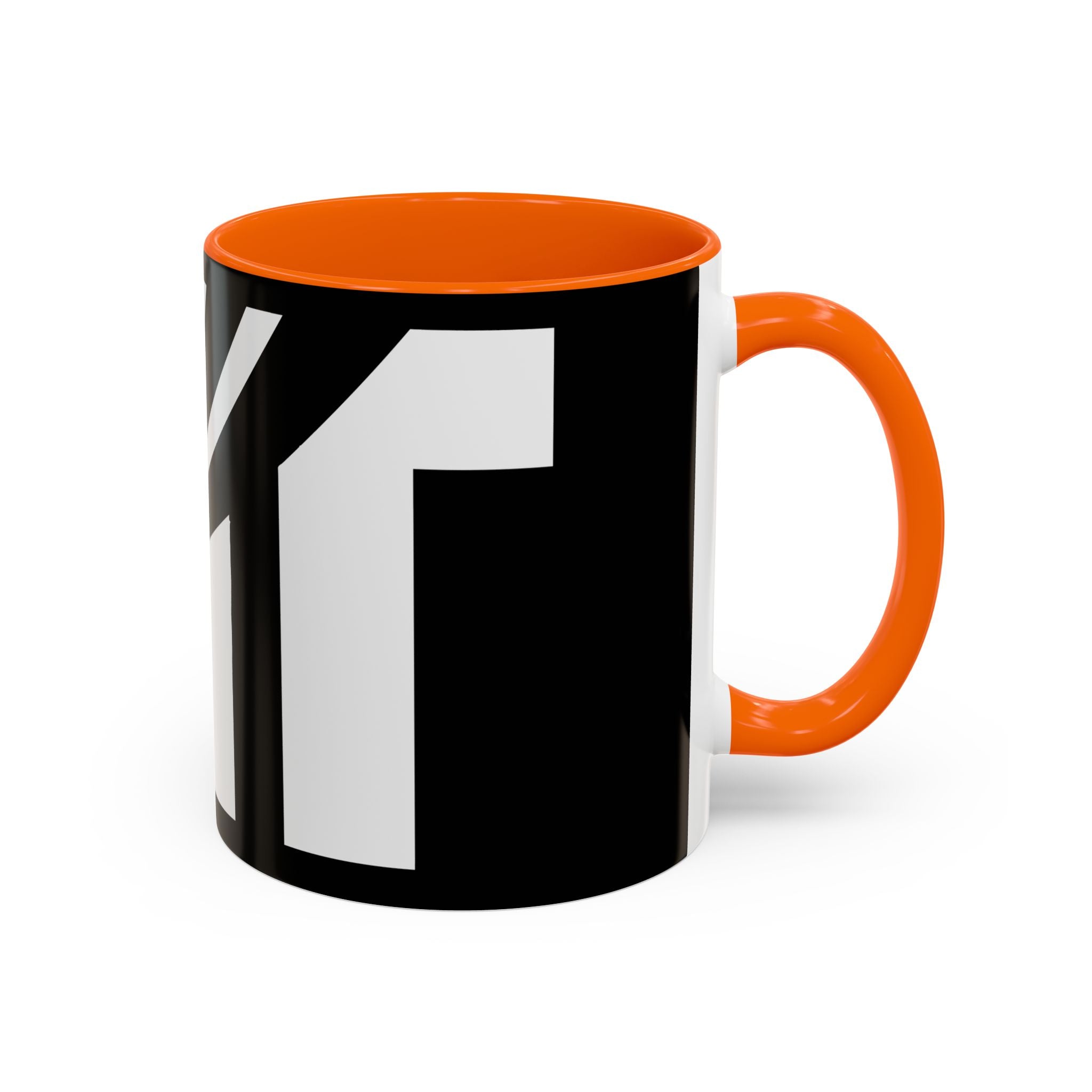 Black & White Accent Coffee Mug – Bold Monogram Letter M Design (11/15oz)