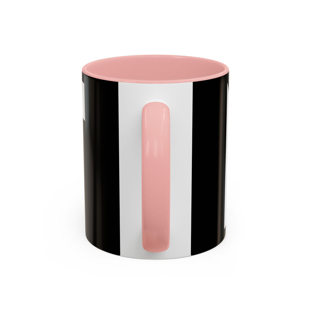Black & White Accent Coffee Mug – Bold Monogram Letter M Design (11/15oz)