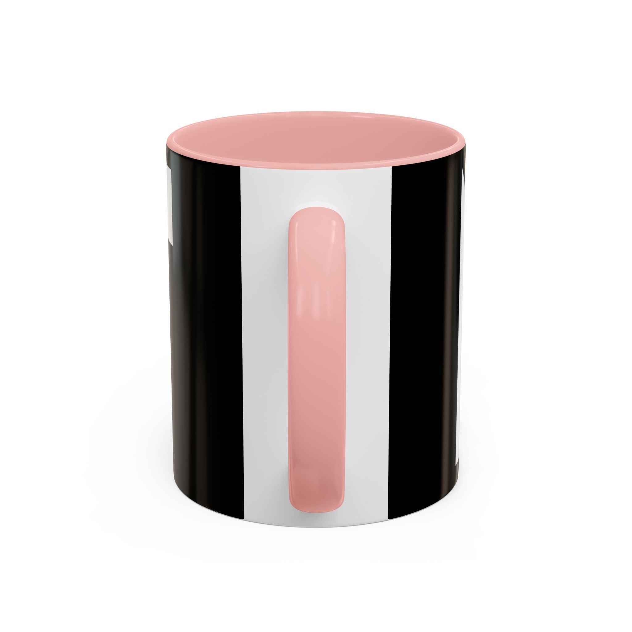 Black & White Accent Coffee Mug – Bold Monogram Letter M Design (11/15oz)