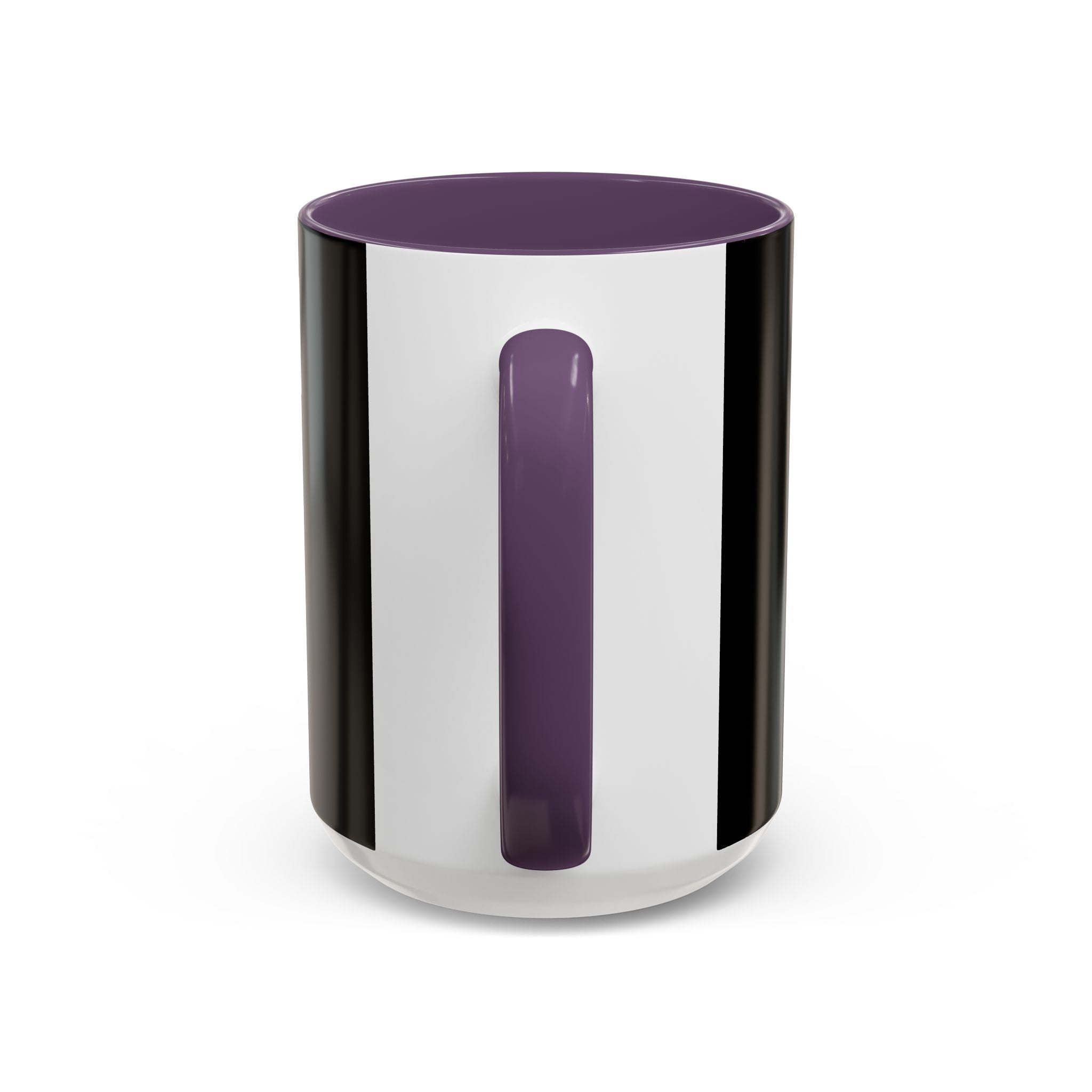 Black & White Accent Coffee Mug – Bold Monogram Letter M Design (11/15oz)