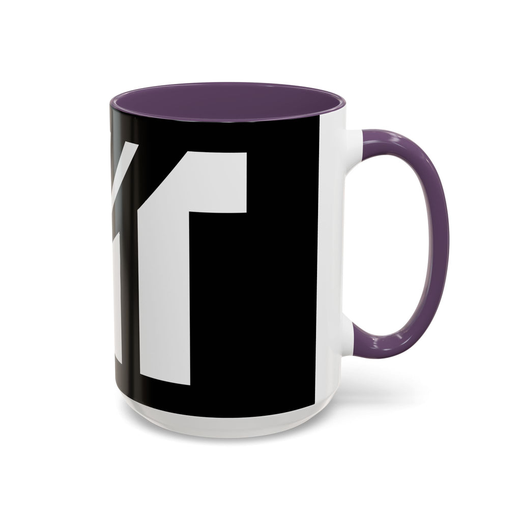 Black & White Accent Coffee Mug – Bold Monogram Letter M Design (11/15oz)
