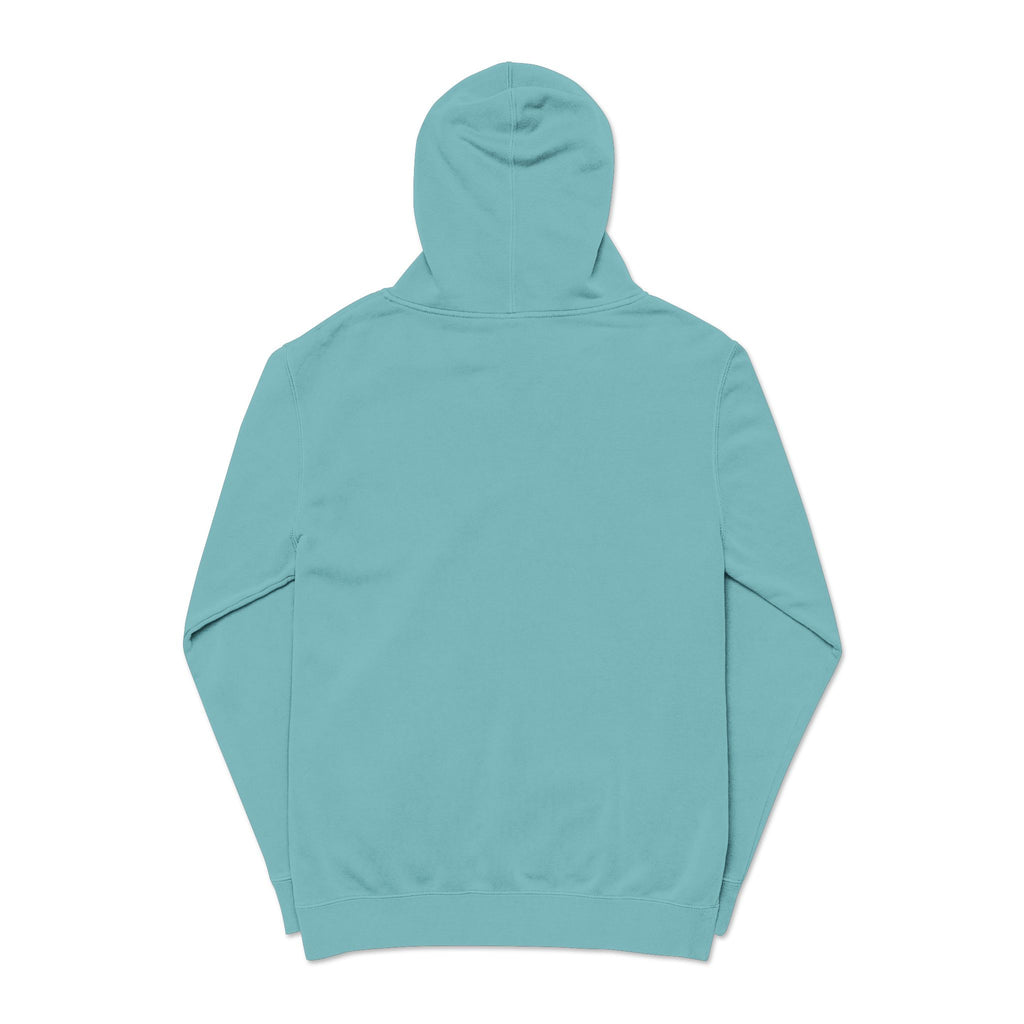 Retro Wave Logo Hoodie — Pigment-Dyed Cozy Pullover