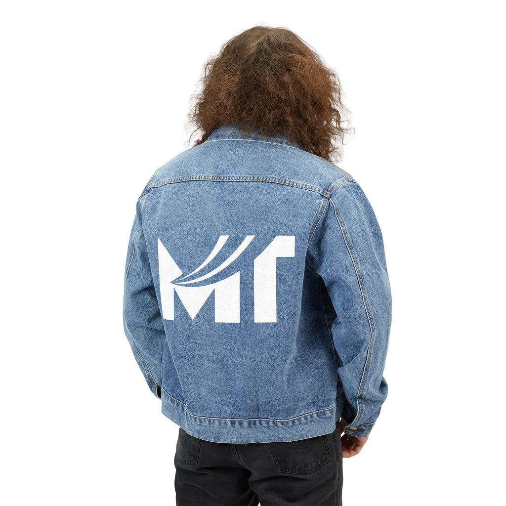Denim Jacket — Men's Back-Logo Casual Jean Jacket