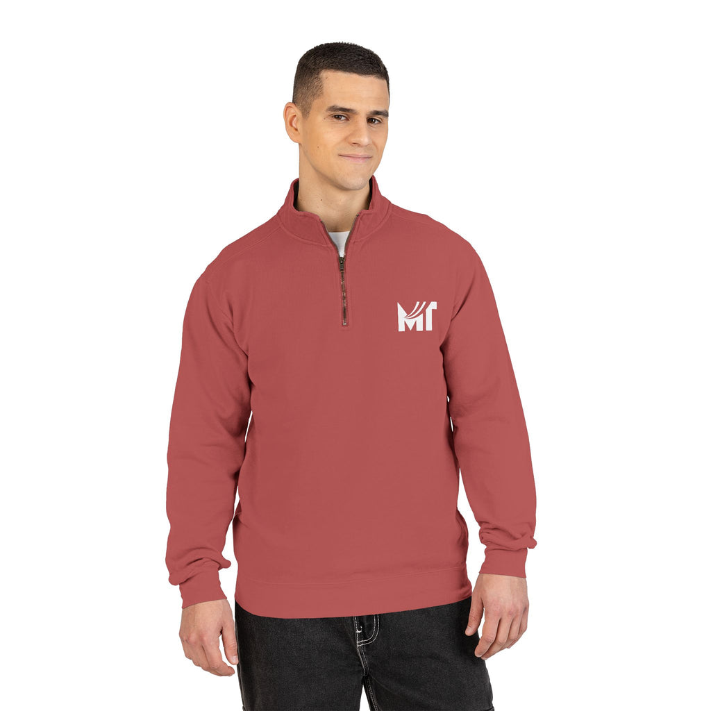 MT Logo Quarter-Zip Sweatshirt — Branded Athletic Pullover