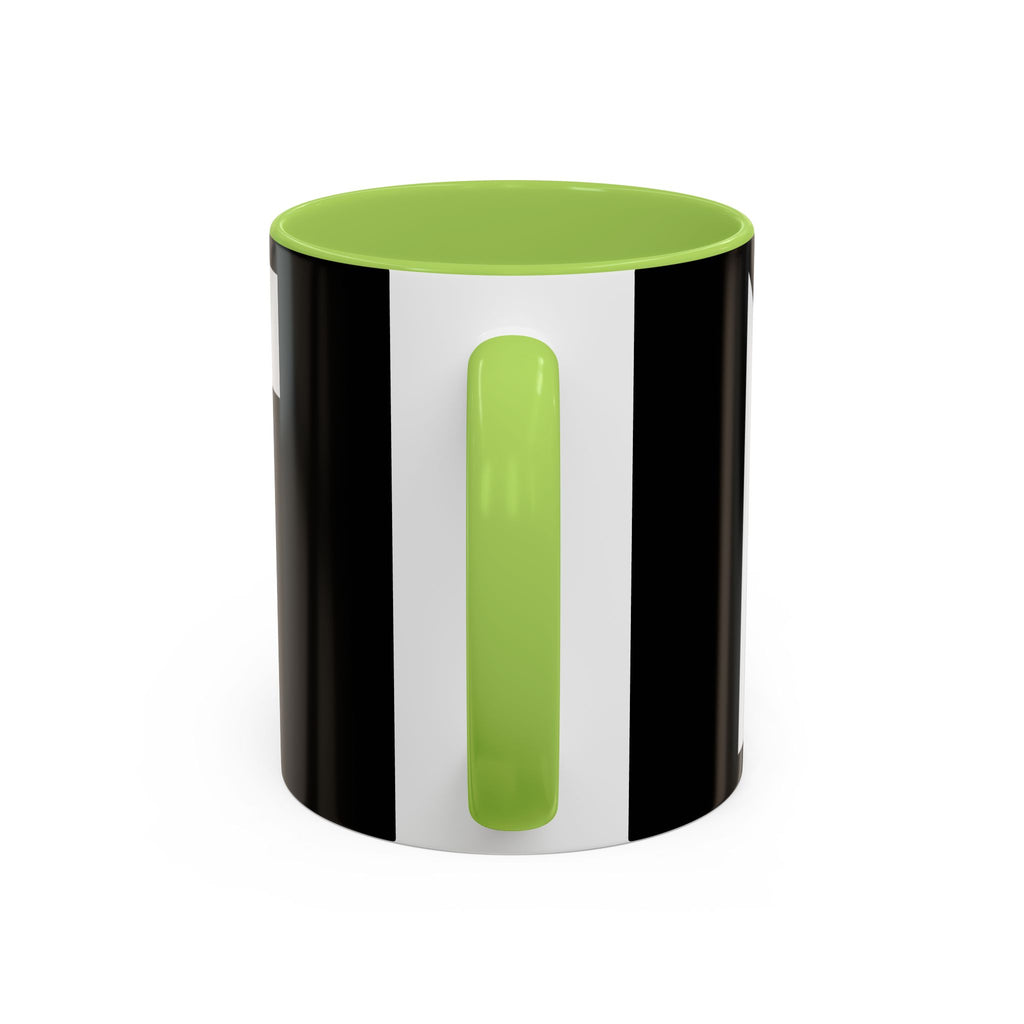 Black & White Accent Coffee Mug – Bold Monogram Letter M Design (11/15oz)