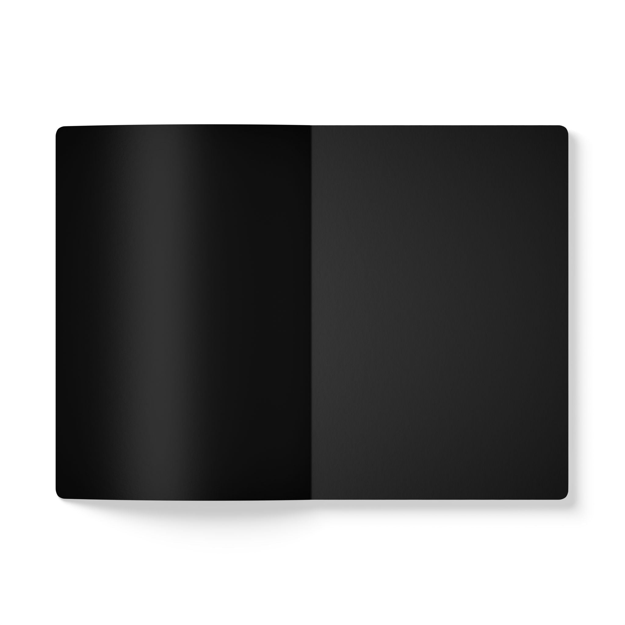Minimal Black & White M Letter Softcover Journal — Modern Monogram Notebook