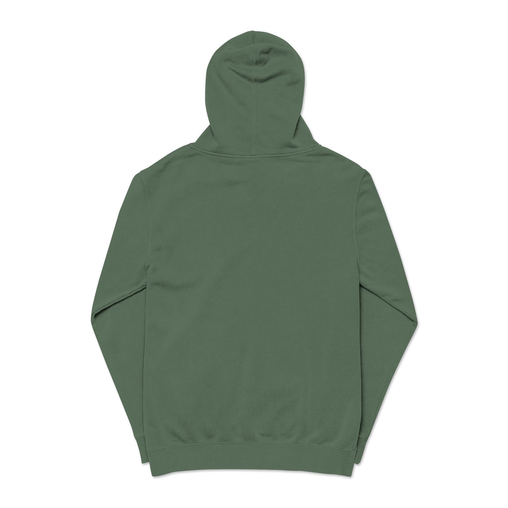 Retro Wave Logo Hoodie — Pigment-Dyed Cozy Pullover
