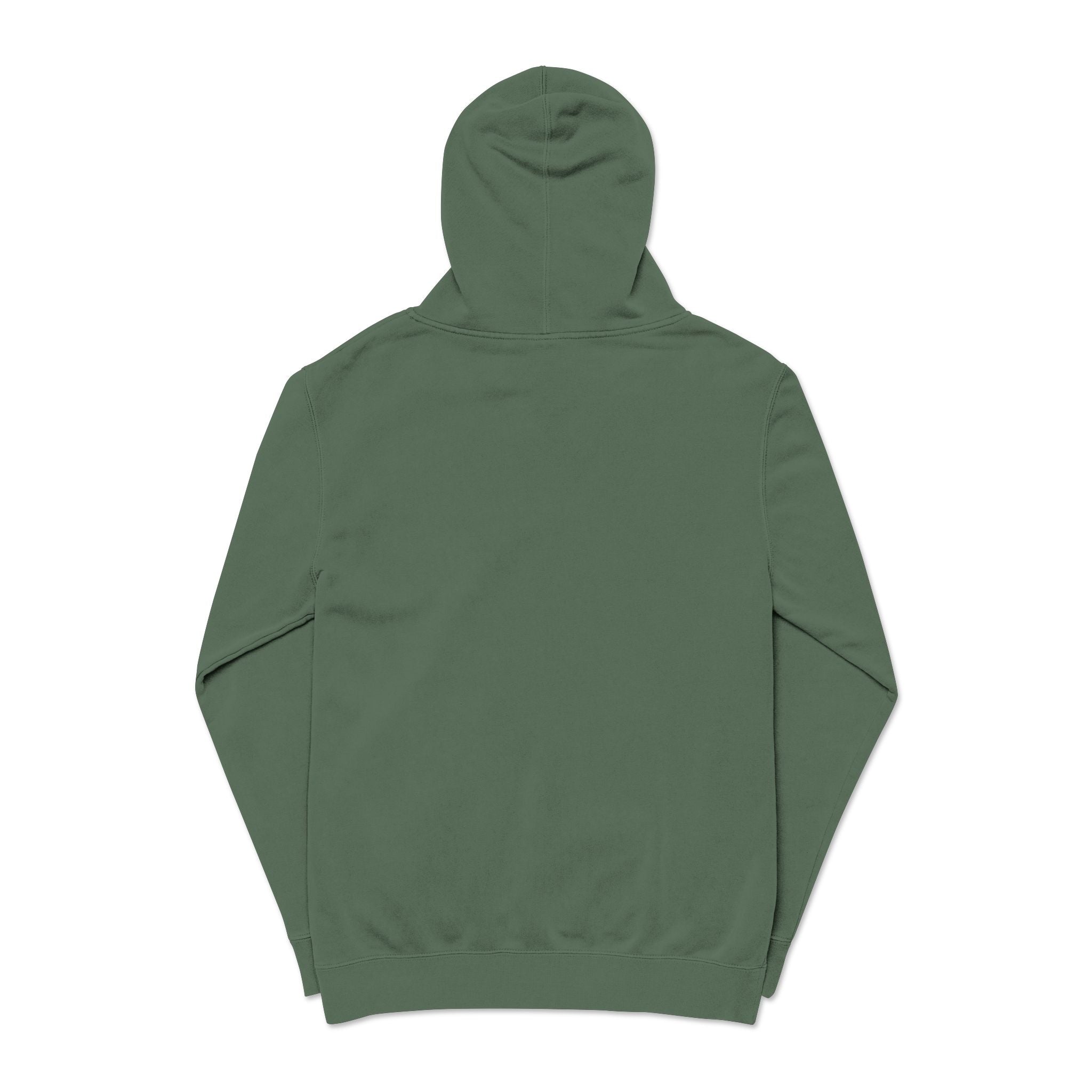 Retro Wave Logo Hoodie — Pigment-Dyed Cozy Pullover