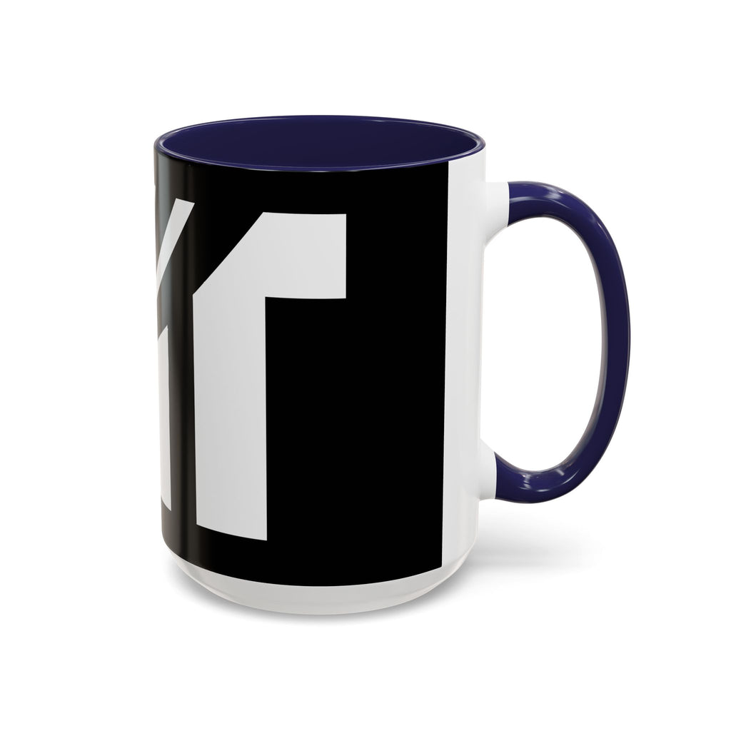 Black & White Accent Coffee Mug – Bold Monogram Letter M Design (11/15oz)