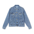 Denim Jacket — Men's Back-Logo Casual Jean Jacket