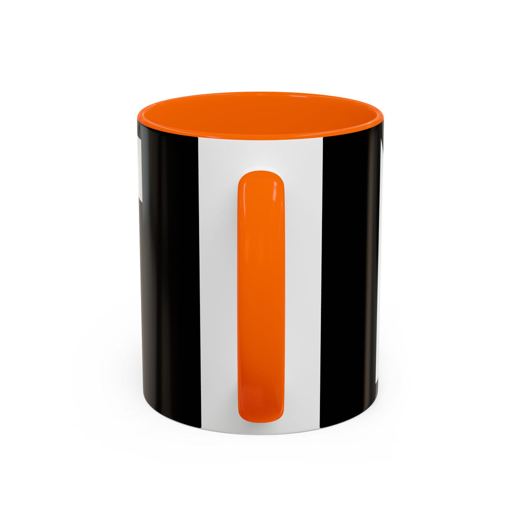 Black & White Accent Coffee Mug – Bold Monogram Letter M Design (11/15oz)