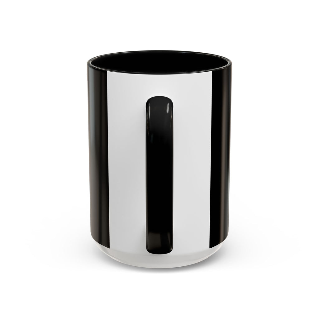 Black & White Accent Coffee Mug – Bold Monogram Letter M Design (11/15oz)