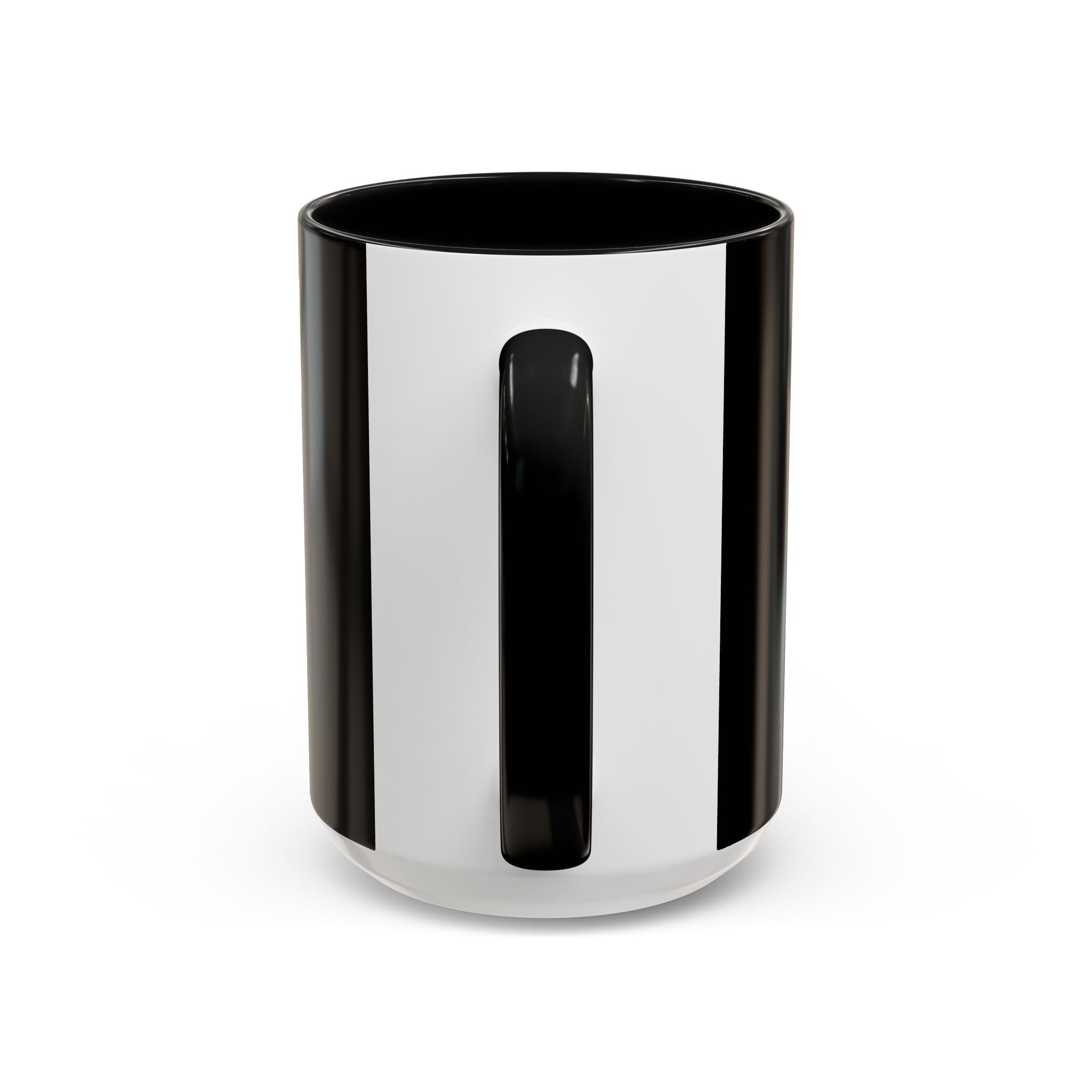 Black & White Accent Coffee Mug – Bold Monogram Letter M Design (11/15oz)