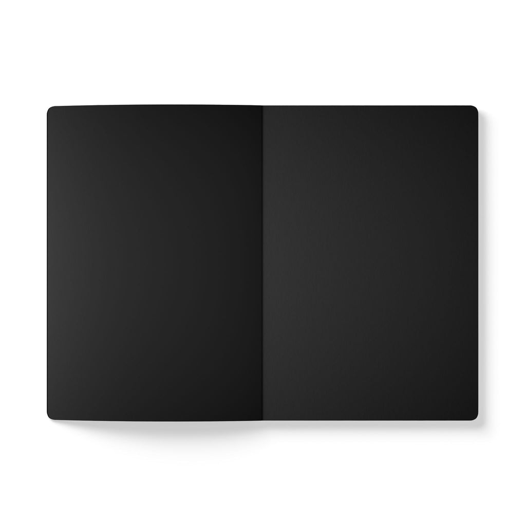 Minimal Black & White M Letter Softcover Journal — Modern Monogram Notebook