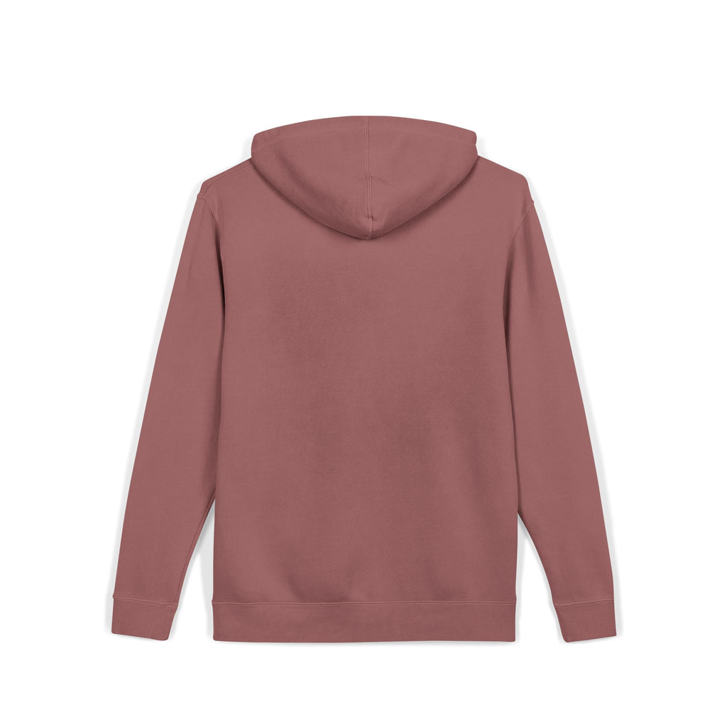 Retro Wave Logo Hoodie — Pigment-Dyed Cozy Pullover