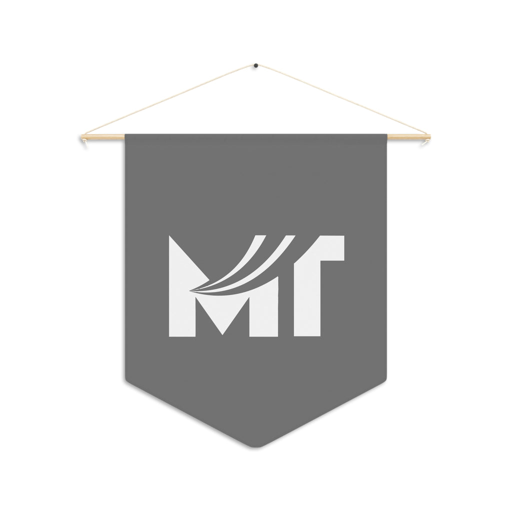 Custom Logo Pennant Banner — Modern Monogram Wall Flag