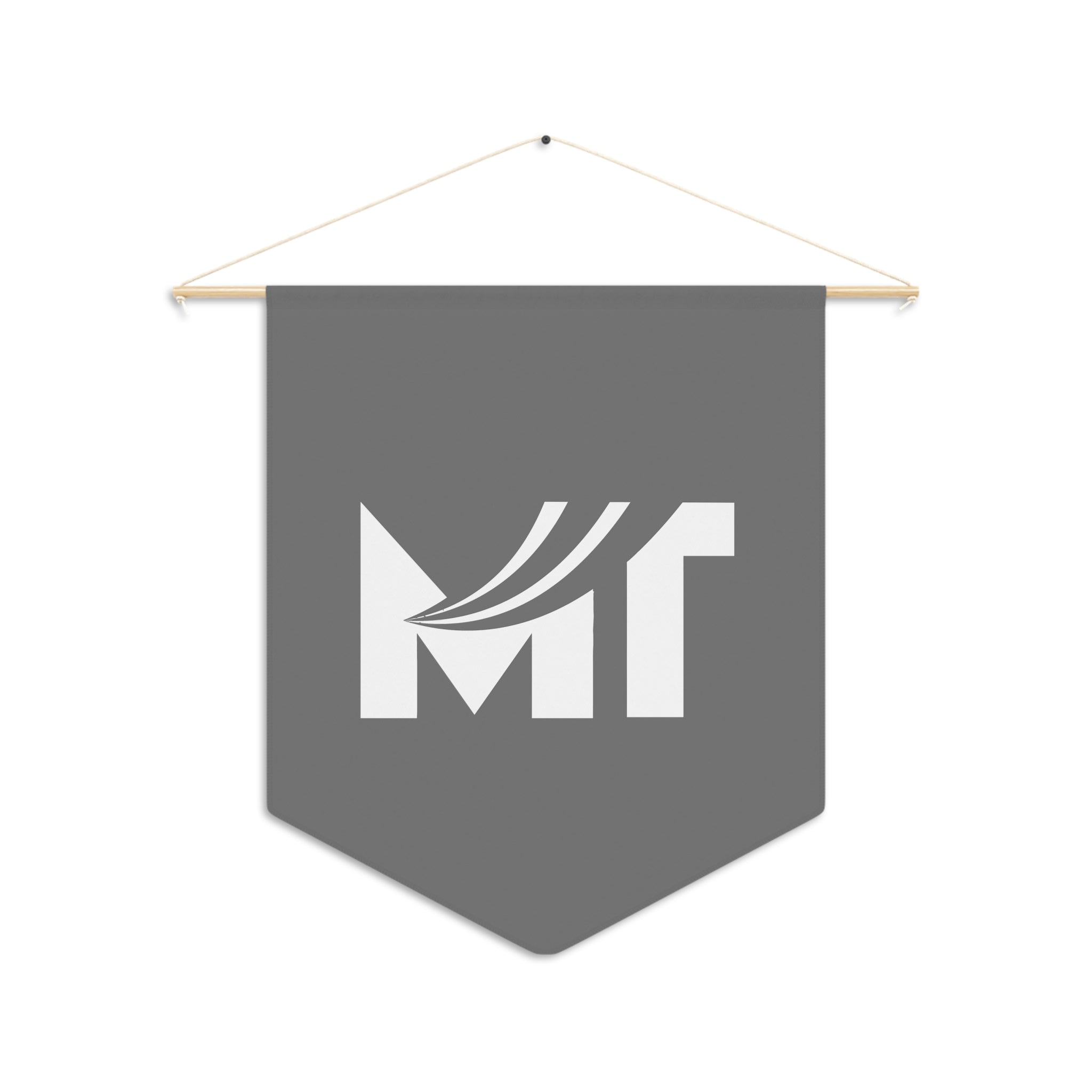 Custom Logo Pennant Banner — Modern Monogram Wall Flag